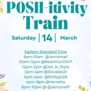POSH-itivity Train Event Poster